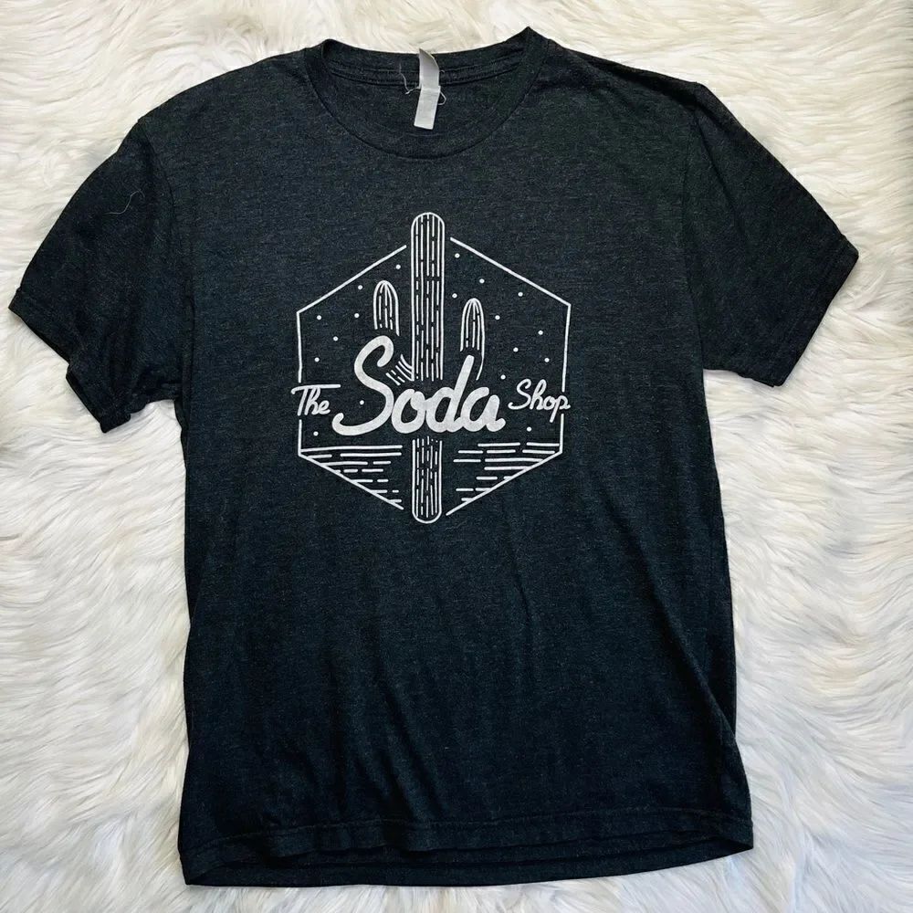Next Level Soda Shop Short Sleeve Shirt Grey size medium